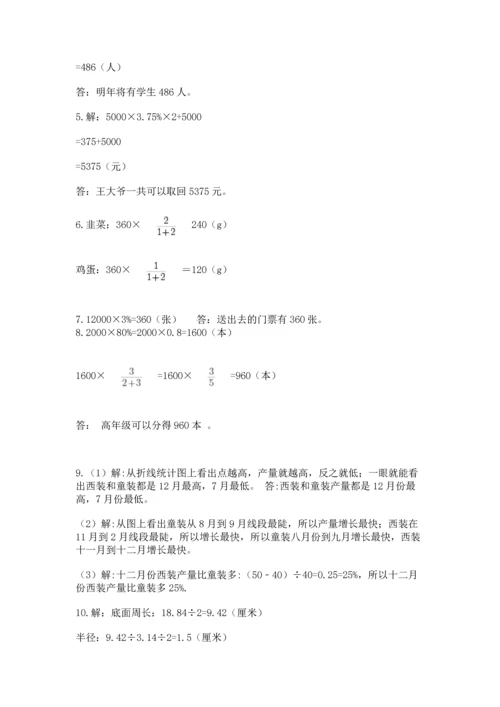 六年级小升初数学解决问题50道精品【典型题】.docx