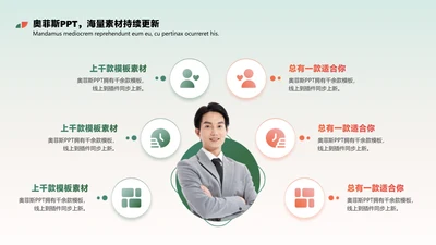 简约风并列关系6项PPT