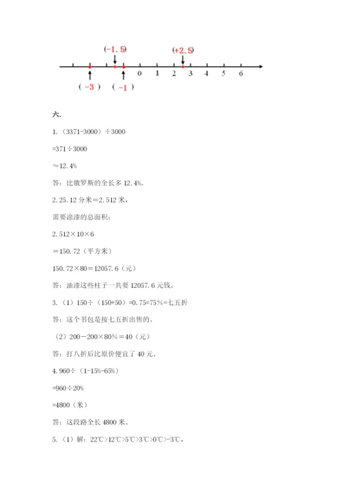 北师大版六年级数学下学期期末测试题及答案（典优）.docx