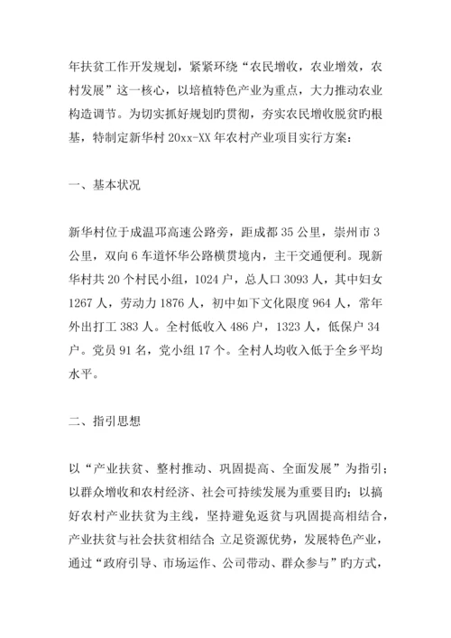 产业扶贫专项项目实施专题方案.docx