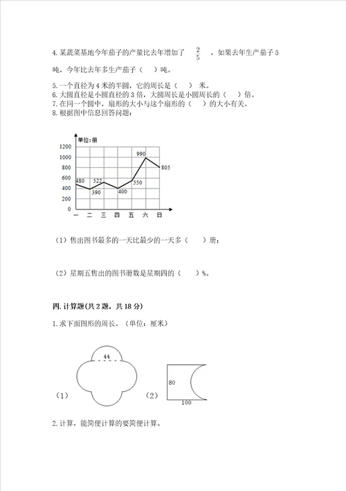 小学数学六年级上册期末卷含答案能力提升