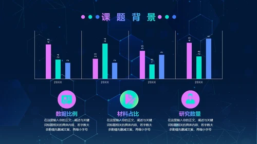 彩色科技风化学实验通用模板