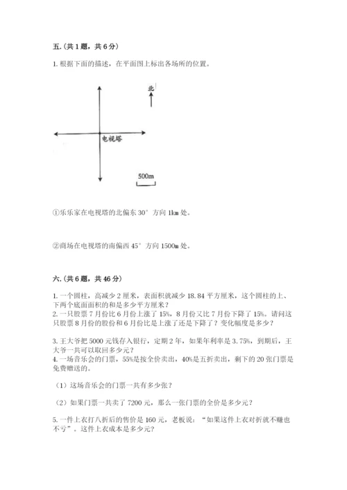 小学六年级数学毕业试题附参考答案【培优b卷】.docx