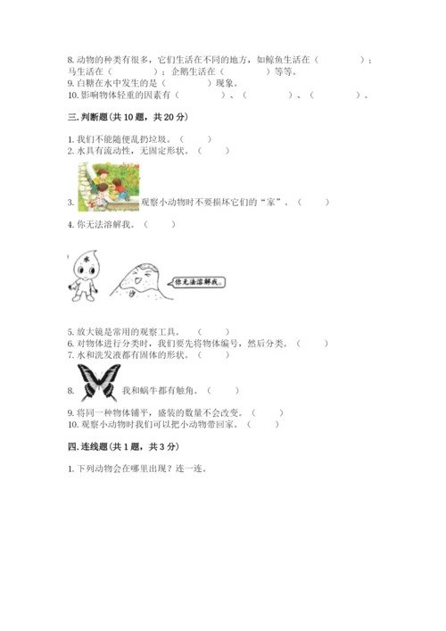 教科版一年级下册科学期末测试卷附完整答案（易错题）.docx