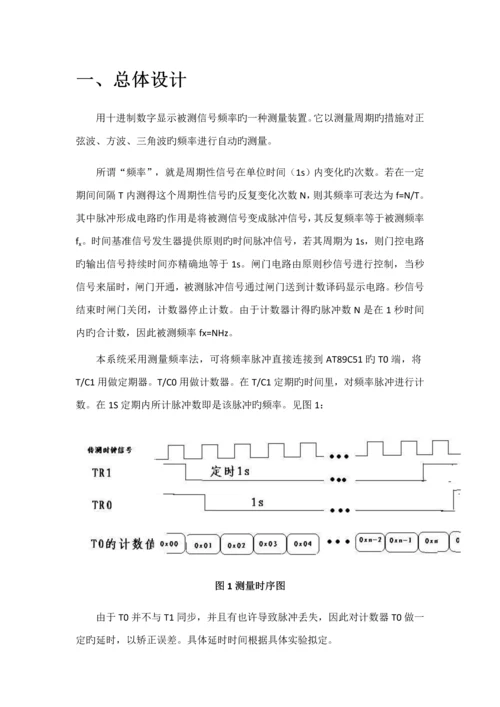 单片机简易频率计优质课程设计.docx