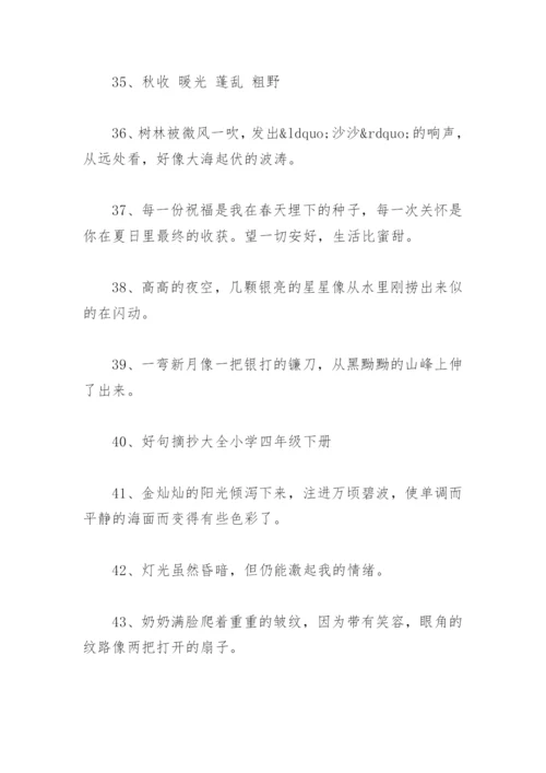 好词好句摘抄大全小学四年级下册(精选103句).docx