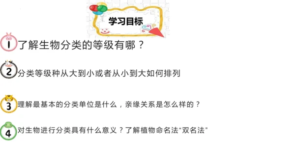 人教版生物七年级上册2.4.2《生物分类的方法——从种到界》课件(共26张PPT)