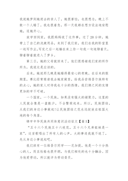 铸牢中华民族共同体意识活动征文(精选)5篇.docx