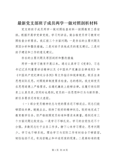 最新党支部班子成员两学一做对照剖析材料.docx