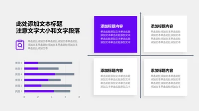 图表页-紫色商务风4项矩阵关系图