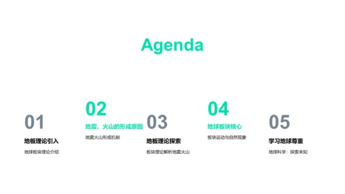 地球板块理论讲解PPT模板