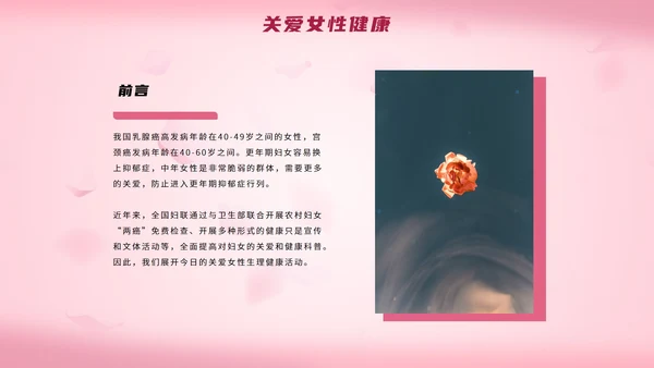 简约粉色女性生理健康PPT模板