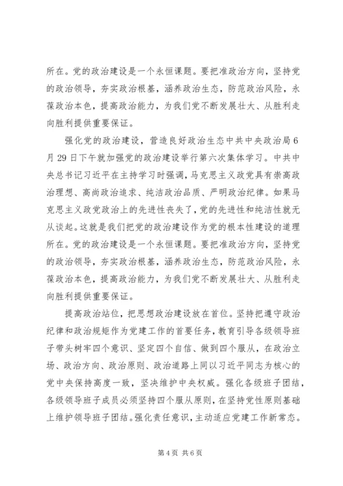 党的政治建设心得体会.docx