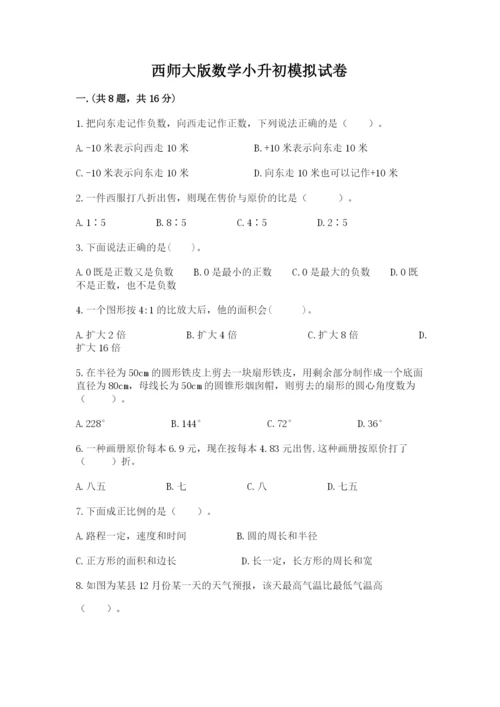 西师大版数学小升初模拟试卷精品【名师推荐】.docx