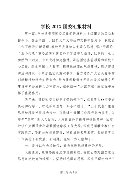 学校201X团委汇报材料.docx