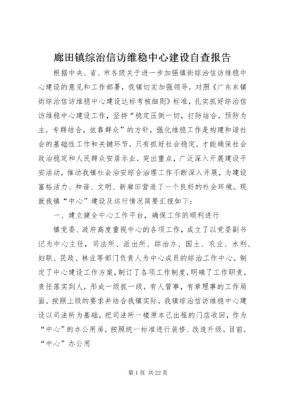 廊田镇综治信访维稳中心建设自查报告.docx
