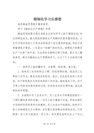 精细化学习后感想 (3).docx