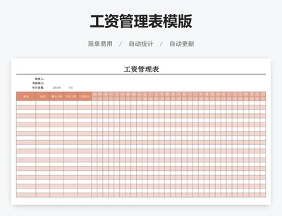 工资管理表模版