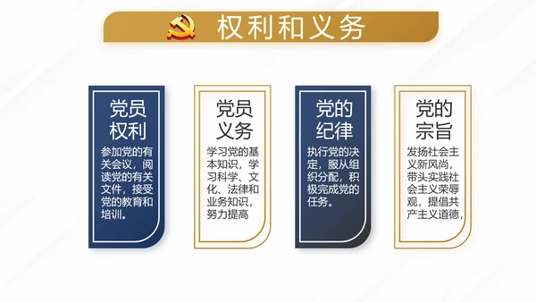 蓝色党建党支部年终工作总结计划述职报告PPT