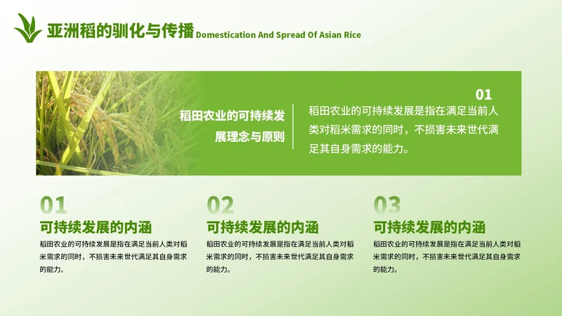 浅绿色简约农业答辩4项并列关系图PPT单页