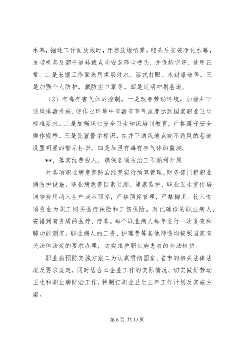 职业病预防实施方案.docx