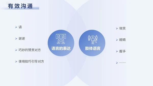 蓝色简约励志客户沟通技巧总结汇报ppt模版