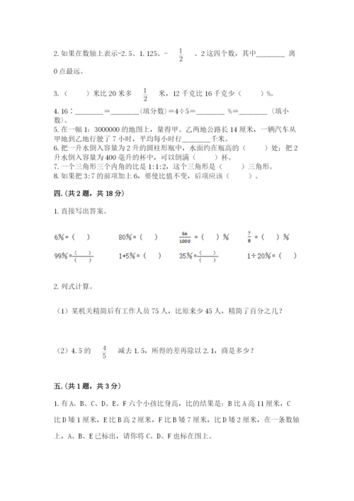 人教版六年级数学下学期期末测试题及答案【精选题】.docx