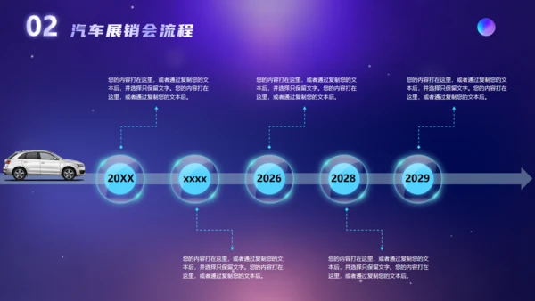 汽车展销会汽车行业活动策划通用PPT模板