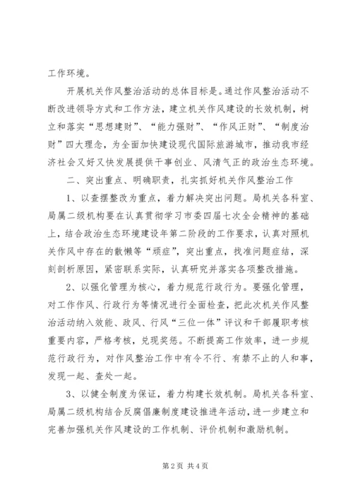 财政局机关作风整治方案.docx