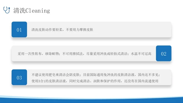 蓝色简约实拍风失禁性皮炎护理医护培训PPT课件