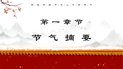 中国传统节气大寒通用PPT模板
