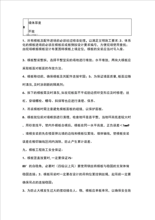 清水混凝土模板专项施工方案修改