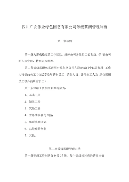 某公司等级薪酬管理制度.docx