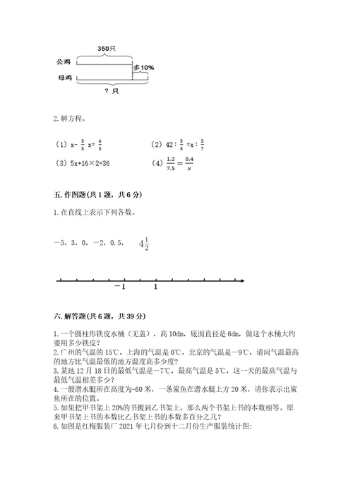 小学升初中数学考试试卷（预热题）wod版