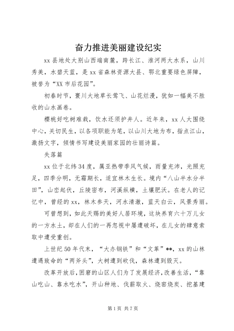 奋力推进美丽建设纪实.docx