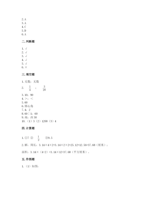 人教版六年级上册数学期末测试卷附答案【达标题】.docx