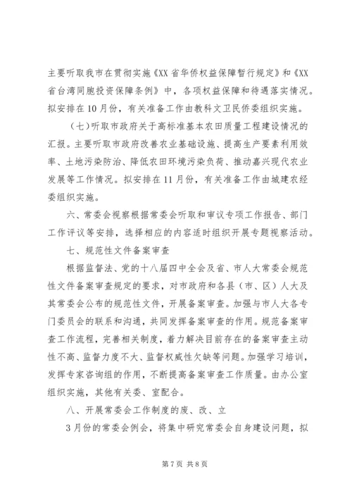 人大常委会年度监督工作计划.docx