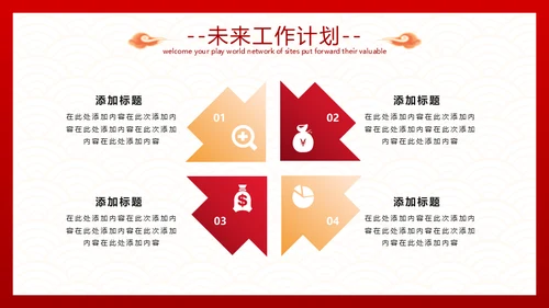 剪纸风虎年工作计划通用PPT模板