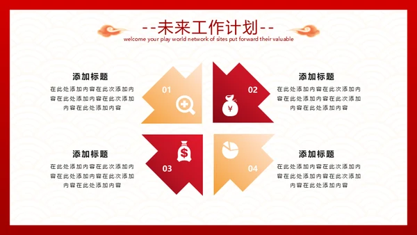 剪纸风虎年工作计划通用PPT模板
