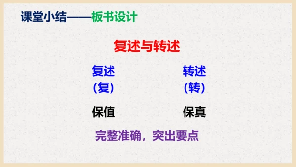 部编版八上语文第五单元〈口语交际：复述与转述〉课件