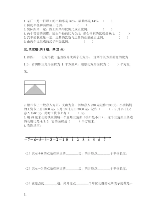 大同市城区六年级下册数学期末测试卷推荐.docx