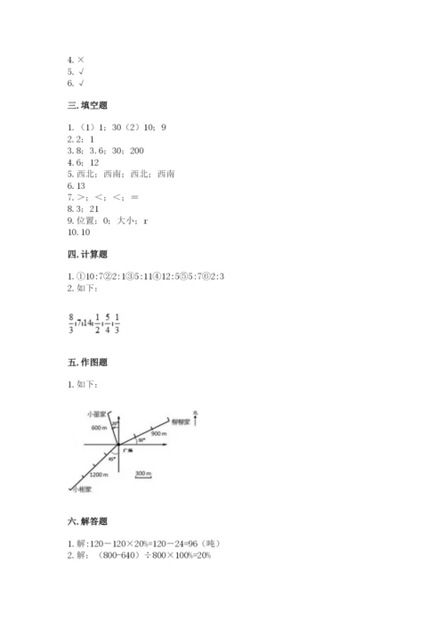 2022人教版六年级上册数学期末测试卷精品（易错题）.docx