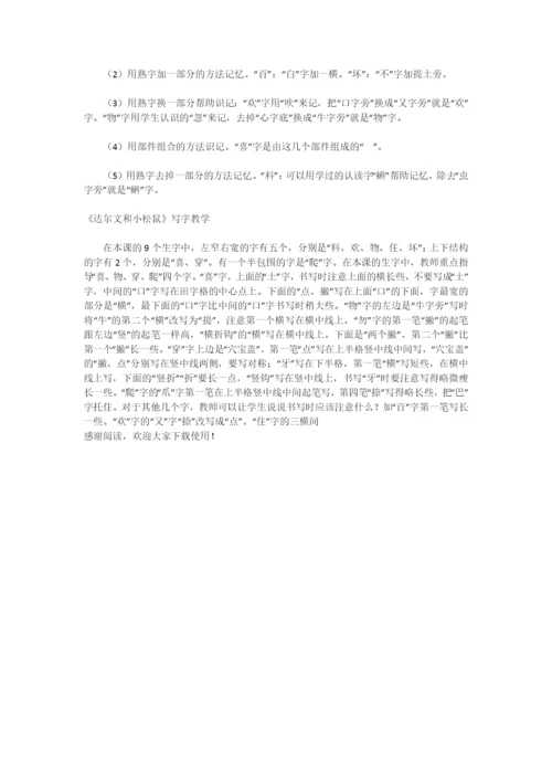 达尔文和小松鼠-教学教案教学设计示例-小学一年级语文教案.docx