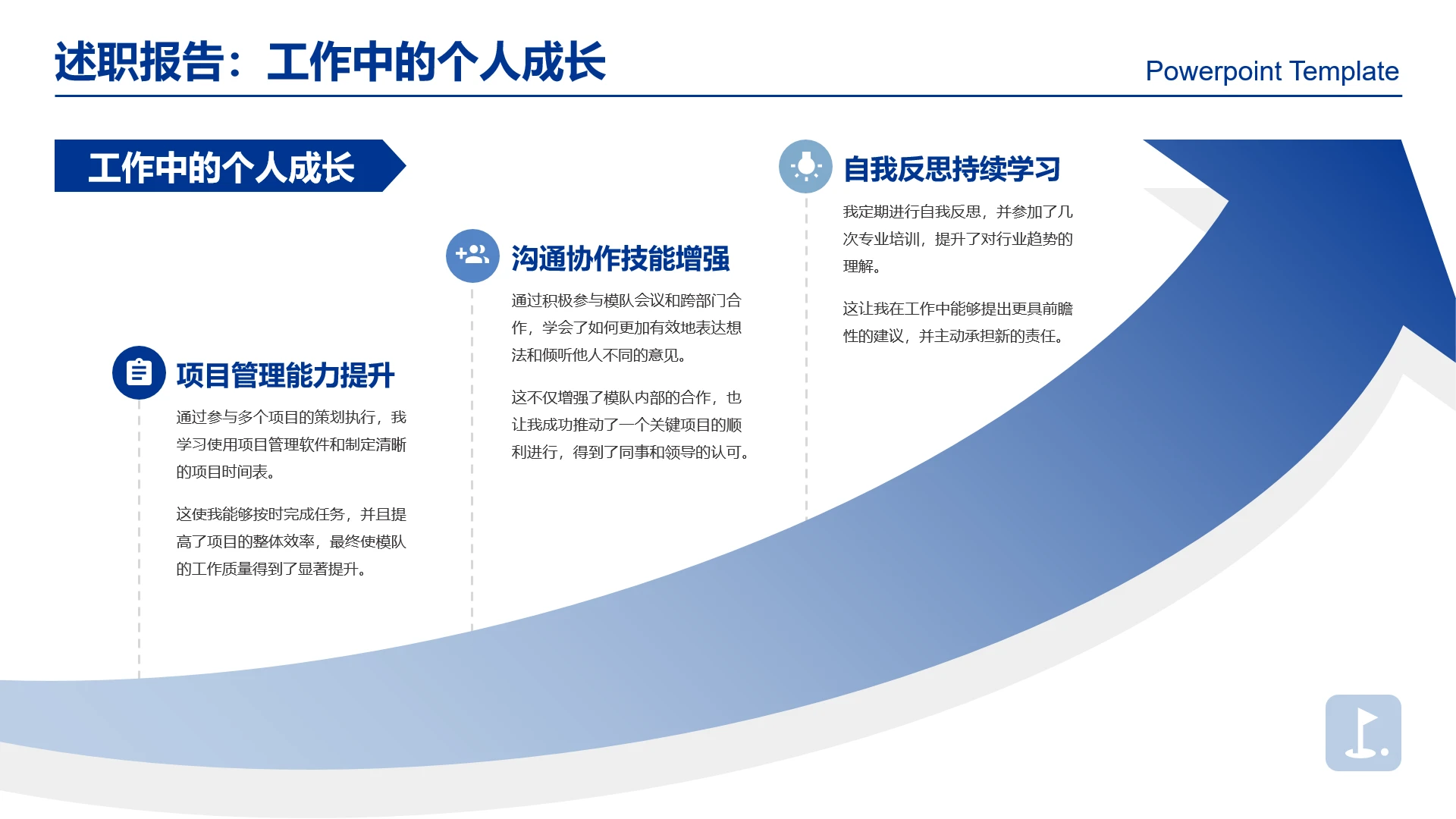 高级感工作汇报述职报告工作中的个人成长能力提升