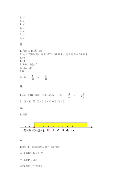 北师大版六年级数学下学期期末测试题精品【易错题】.docx