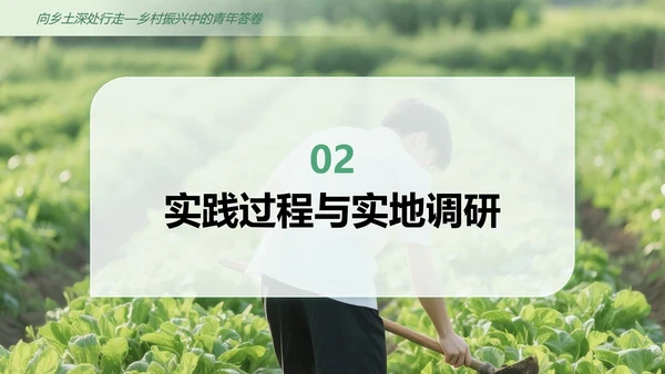 绿色简约风大学生暑假社会实践生活PPT模板