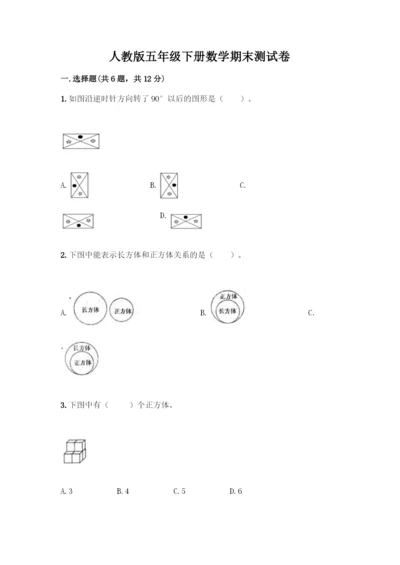 人教版五年级下册数学期末测试卷-精品(易错题).docx