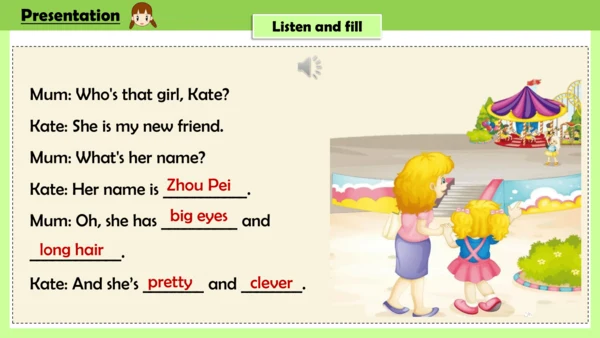 Unit 2 She looks cute .Lesson 7-8课件(共23张PPT)