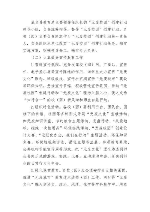 【工作方案】县2022－2023学年“无废校园”创建行动方案.docx
