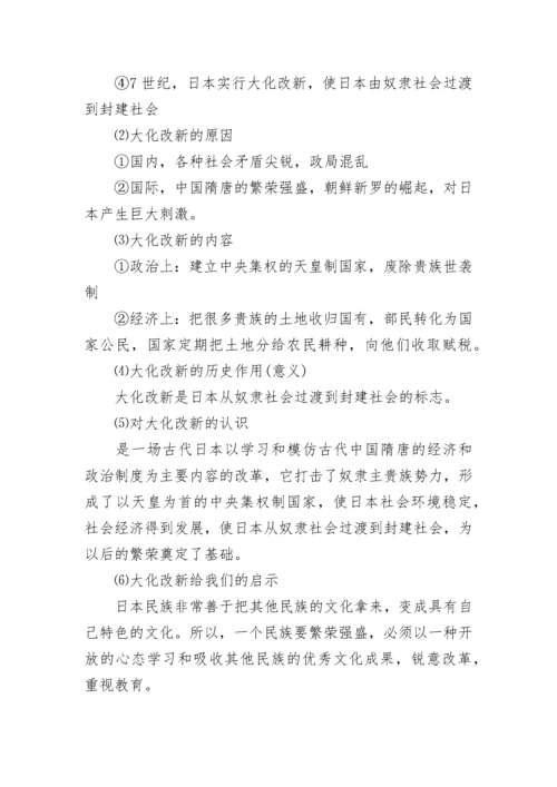 九年级历史上册知识点概念总结.docx